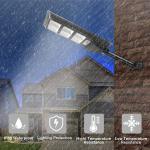 120 Watt Solar Street Light For Outdoor 5000K Daylight White Flood Endurance