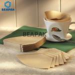 Wood Pulp Cone Coffee Filters Natural Unbleached Gravure Printing