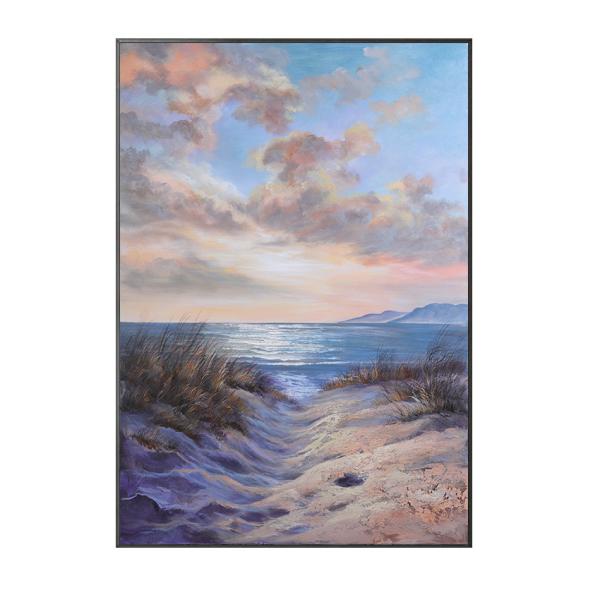Modern Textured Canvas Oil Painting Hand Painted Seascape Art for Wall Hanging