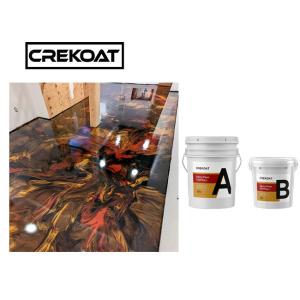 Quality Slip Resistance Crystal Metallic Epoxy Resin Coating Black And Gold Epoxy Floor wholesale
