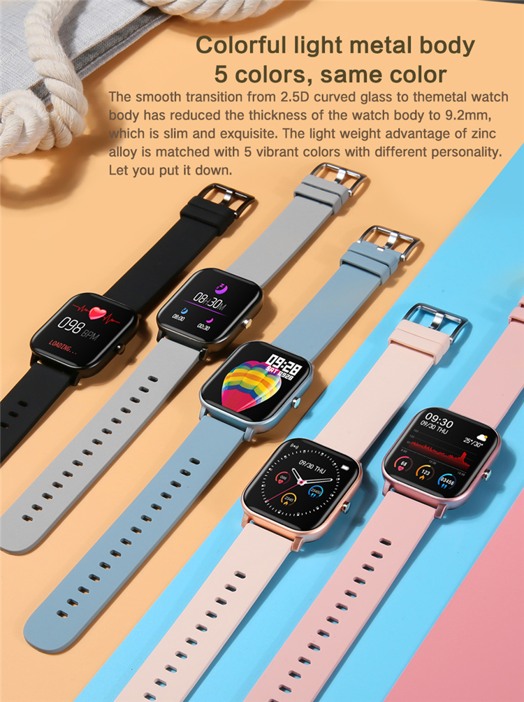 Waterproof RoHS Square Shape Smartwatch GTS Blood Pressure Band