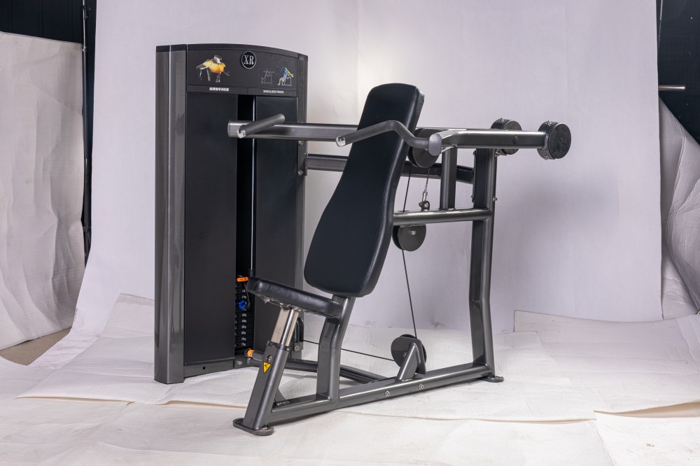 Shoulder Press Ax Series Indoor Commercial Pin Loaded Gym Equipment with Neutral and Overhand Handle Positions for Distribution