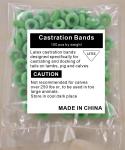 Latex Castration Rings Bands For Goat And Other Animal 100pcs Per Bag Green