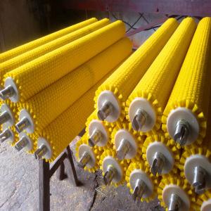 Quality Brush Roller, Corrugated Roller, Yellow Corrugated Wire Brush Shaft, Leaf Washing Machine wholesale