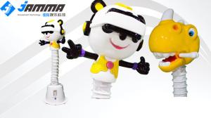 Quality Panda Head Coin Operated Virtual Reality Cinema , Adjustable Height Kids VR Machine wholesale