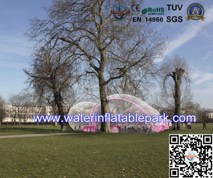 1.0mm PVC Clear Camping Tent / Party Inflatable Lawn Bubble Tent
