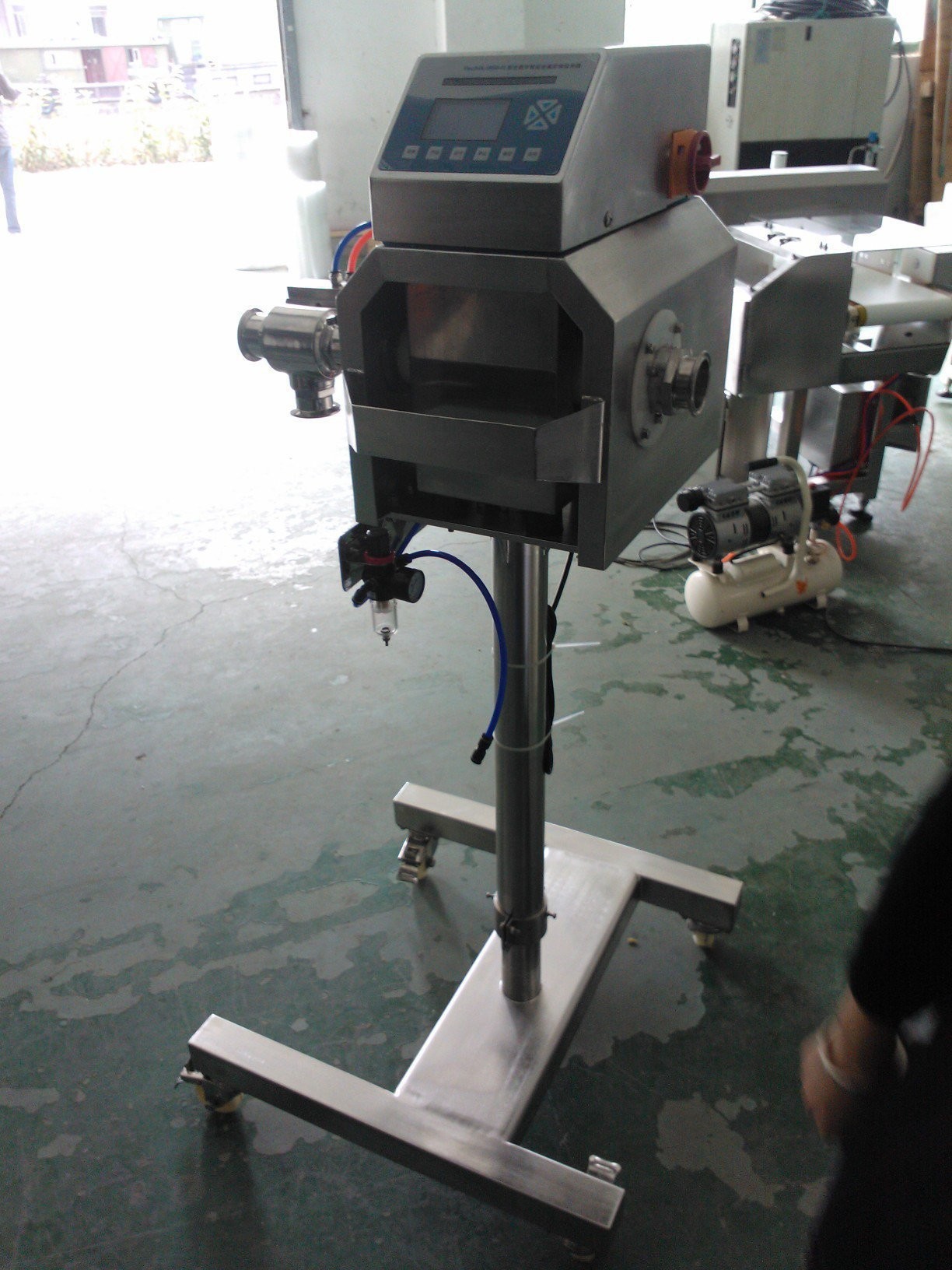 Pipe Metal detector JL-IMD-L50 for meat paste,jam,sauce,milk inspection
