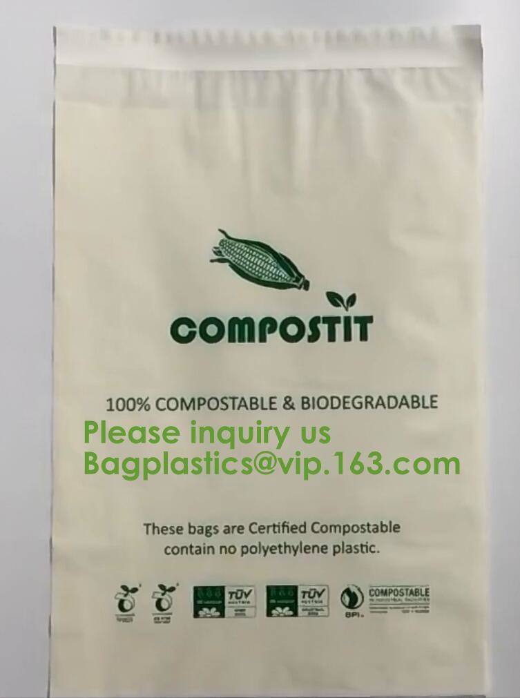 Biodegradable compostable plastic courier shipping envelope custom 10x13 matte black poly mailers bag bagplastics bageas