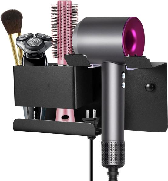 Hair Dryer Stand Wall Mounted Blow Dryer Organizer for Bathroom ISO9001 Rohs CE