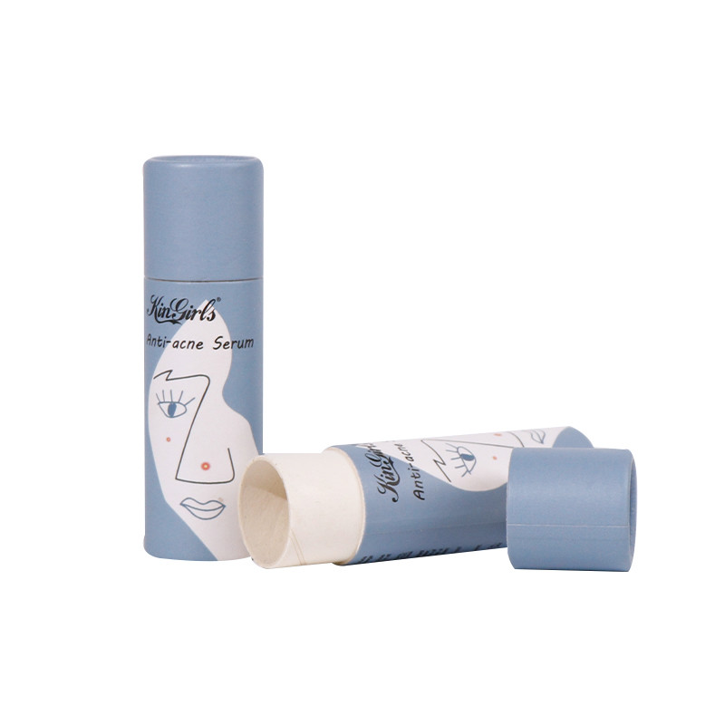 Biodegradable Kraft Push Up Paper Tube Cylinder Cardboard Lip Balm Gloss Container