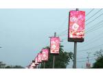 Street Lamp Pole P4 SMD 5500CD LED Advertising Billboard
