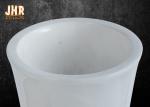 Tall Decorative Glossy White Fiberglass Planters Floor Vases Flower Pots