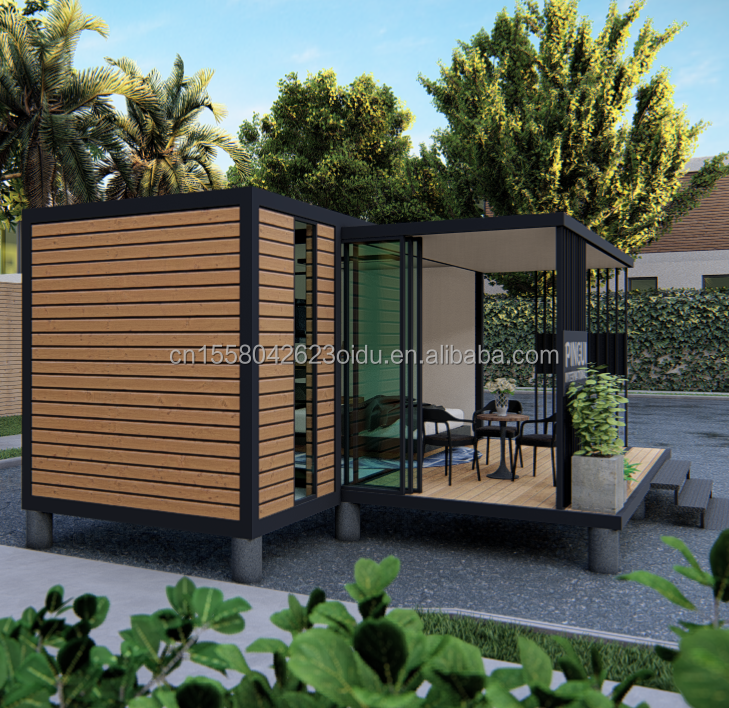 Prefab Modular Container Houses Modern Design Style with Steel Frame Galvanized Steel Bending 180g