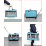 4 Wheel Pet Trolleys Easy Walk Folding Carriage Pet Stroller For Small Dogs Cats