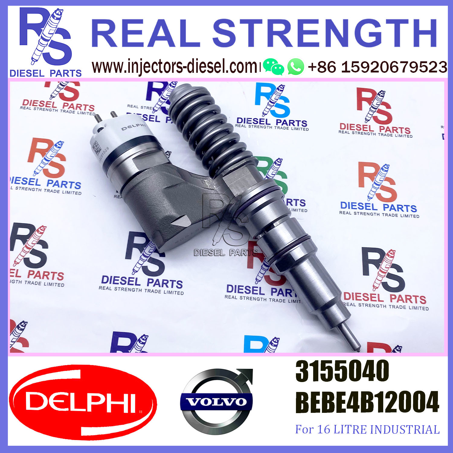 DELPHI injector 3155040 BEBE4C12004 Diesel pump Injector V-O-L-V BEBE4C12004 A3 for D12 3045 EURO SPEC