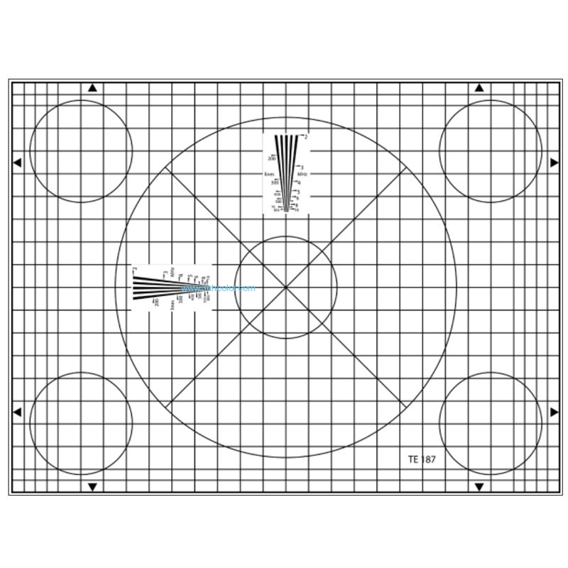 Reflectance Resolution Grid Test Chart Target Sineimage YE0187 For TV Cameras