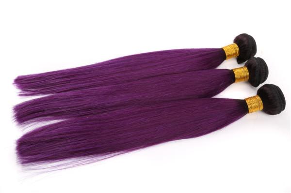 12-24 Inches 8A Grade Two Tones Purple Hair Virgin Brazilian Human Hair weft