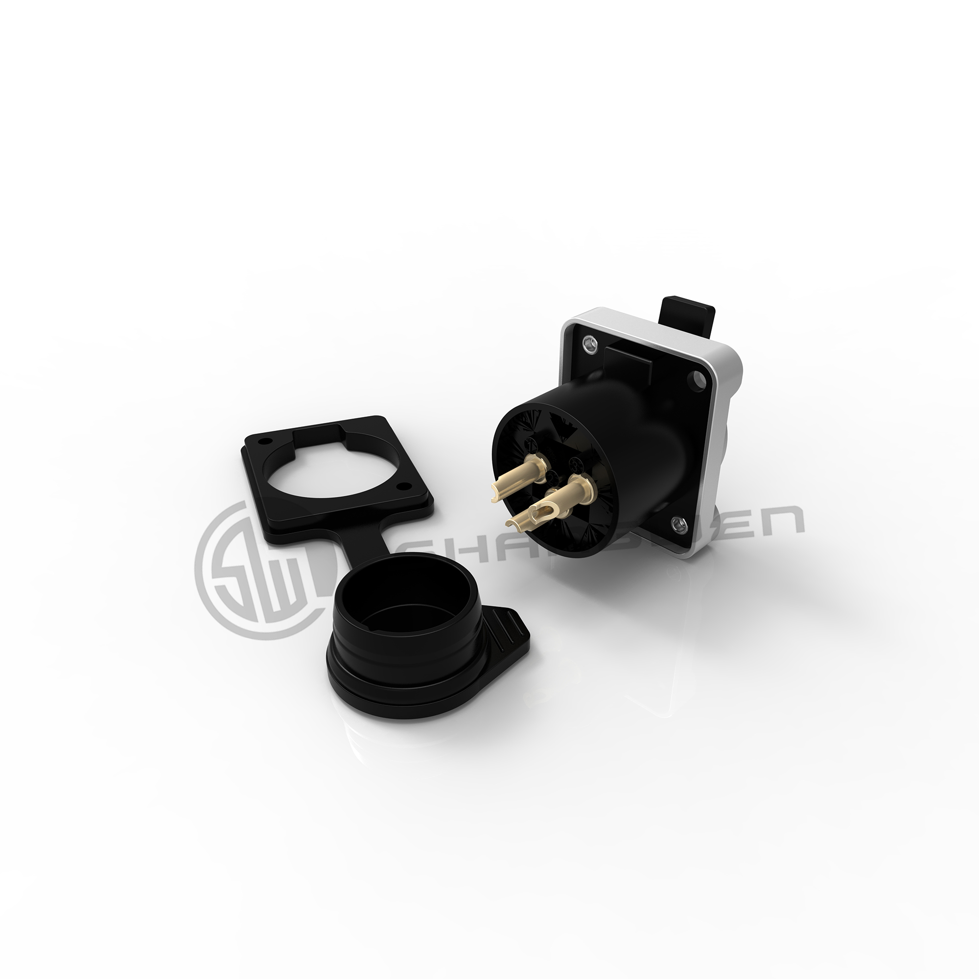Mini XLR Female Connector Socket 3 Pin Connector Waterproof Outdoor