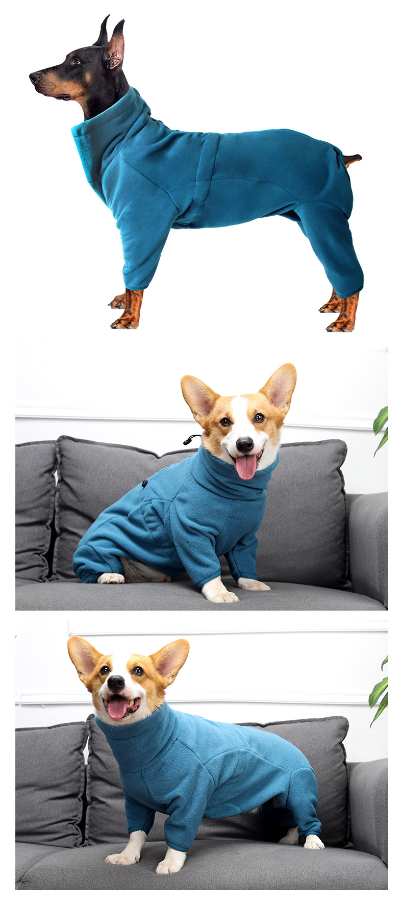 Clothes for Pets Large and Small Puppy Dog Winter Sweater Dress Made of Polar Fleece