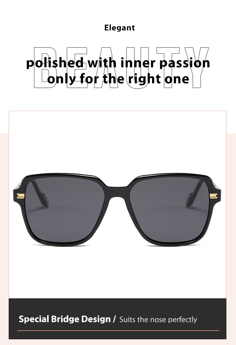 Women'S Fashion Polarized Sunglasses Anti UV Retro Mirror Lens