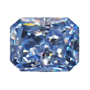 Quality VVS 1ct Crushed Ice Radiant Cut Loose Moissanite Diamond Blue Melee Moissanite wholesale
