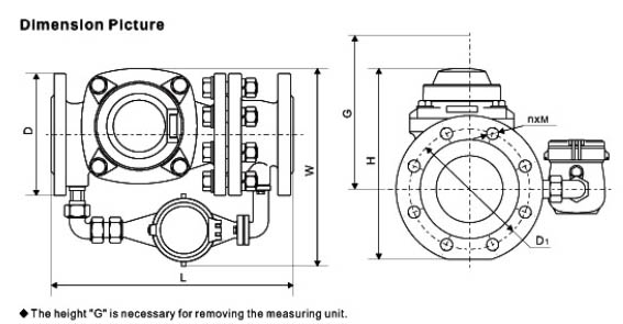 Magnetic Drive DN200 Woltman Water Meter , Flange Port PN16 Multi Jet Water Meter