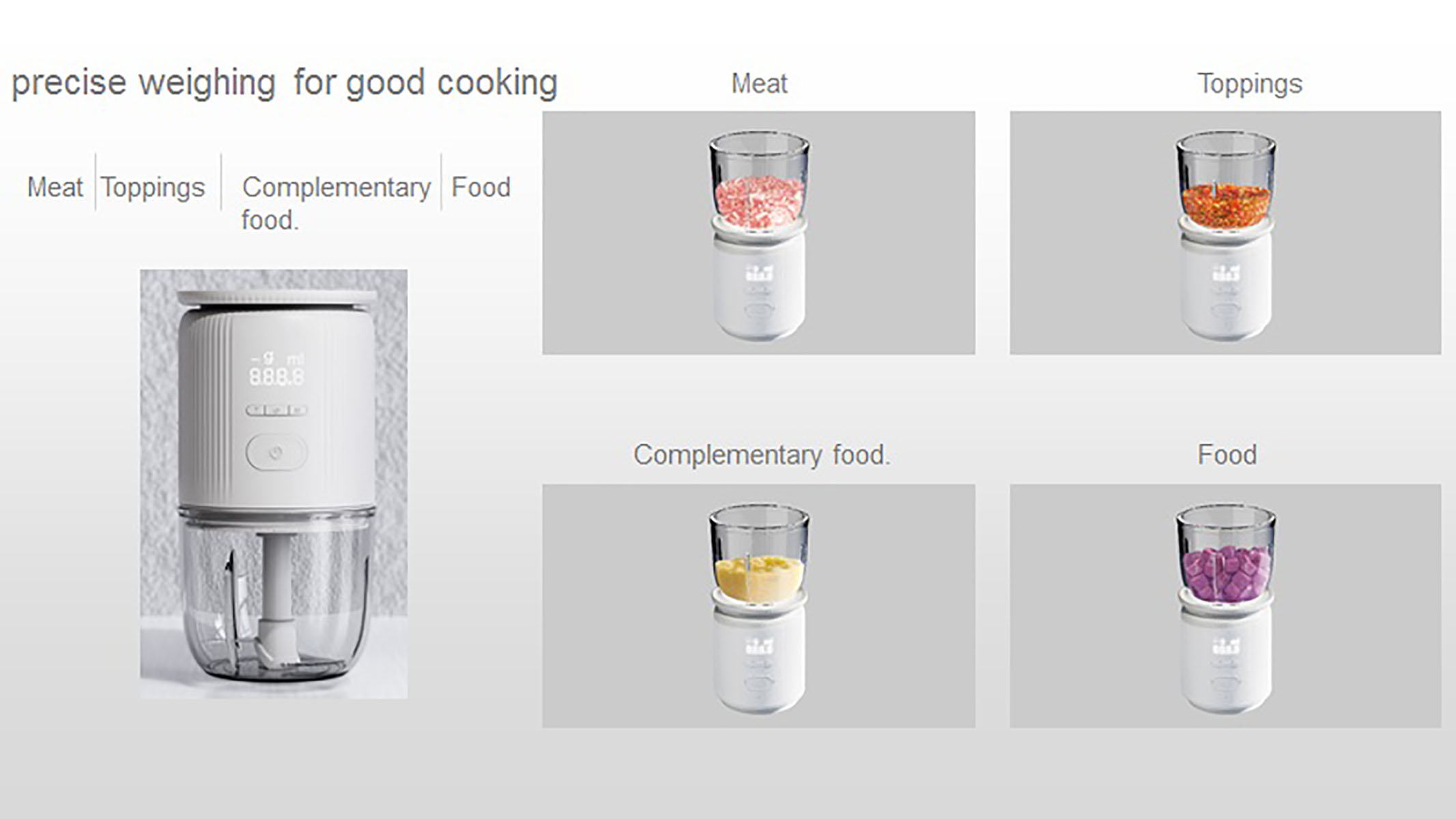 Home Use Portable Juicer 300ml For Baby Food Fruit Multifunction Kitchen Chopper