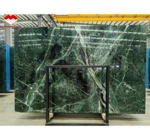 Quality Calcite Dark Green Marble for Modern Design Villa Bathroom Sink and Dining Table wholesale