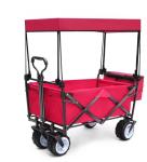Removable Canopy Heavy Duty Collapsible Wagon Carts For Beach Shopping Picnic