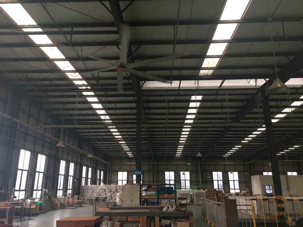7.3 Meters (24FT) Hvls Industrial Big Ceiling Fan Ventilator Cooling Fan Used in Large and High Space
