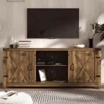 Farmhouse Entertainment Center TV Stand Luxury Modern Cabinet TV Console