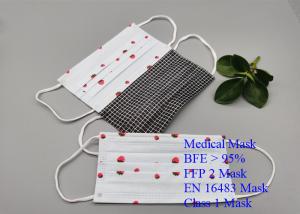 Quality Single Use 3 Ply Toddler Face Mask , 4 Folder Face Masks For Children'S Skin wholesale