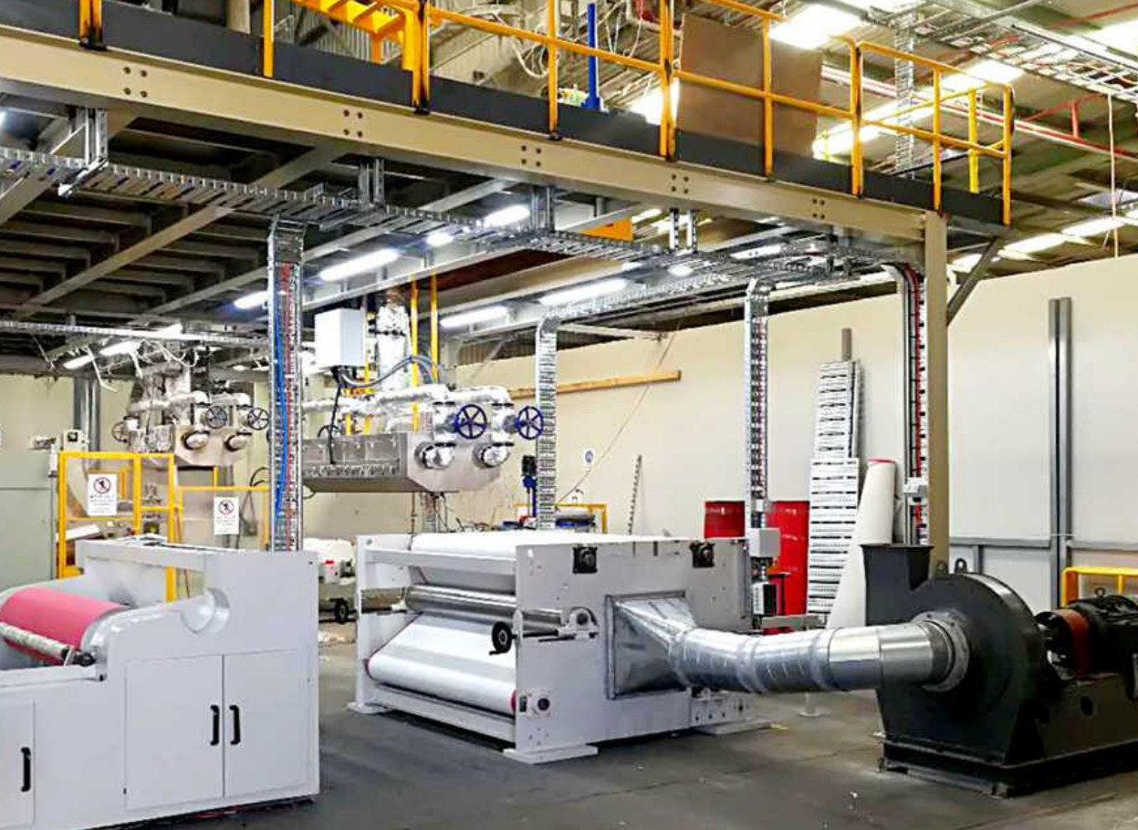 150M/min 4KW Non Woven Fabric Making Machine Spunbonded