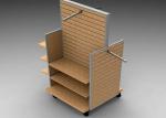 Strong Flooring Slatwall Shelves Clothing Display Rack With Silver Aluminum Slot