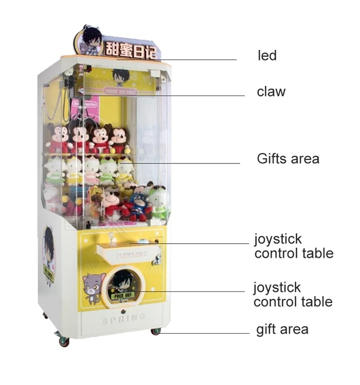 Cheap Price Good Quality Coin Operated Sweet Diary Doll Machine Claw Machine