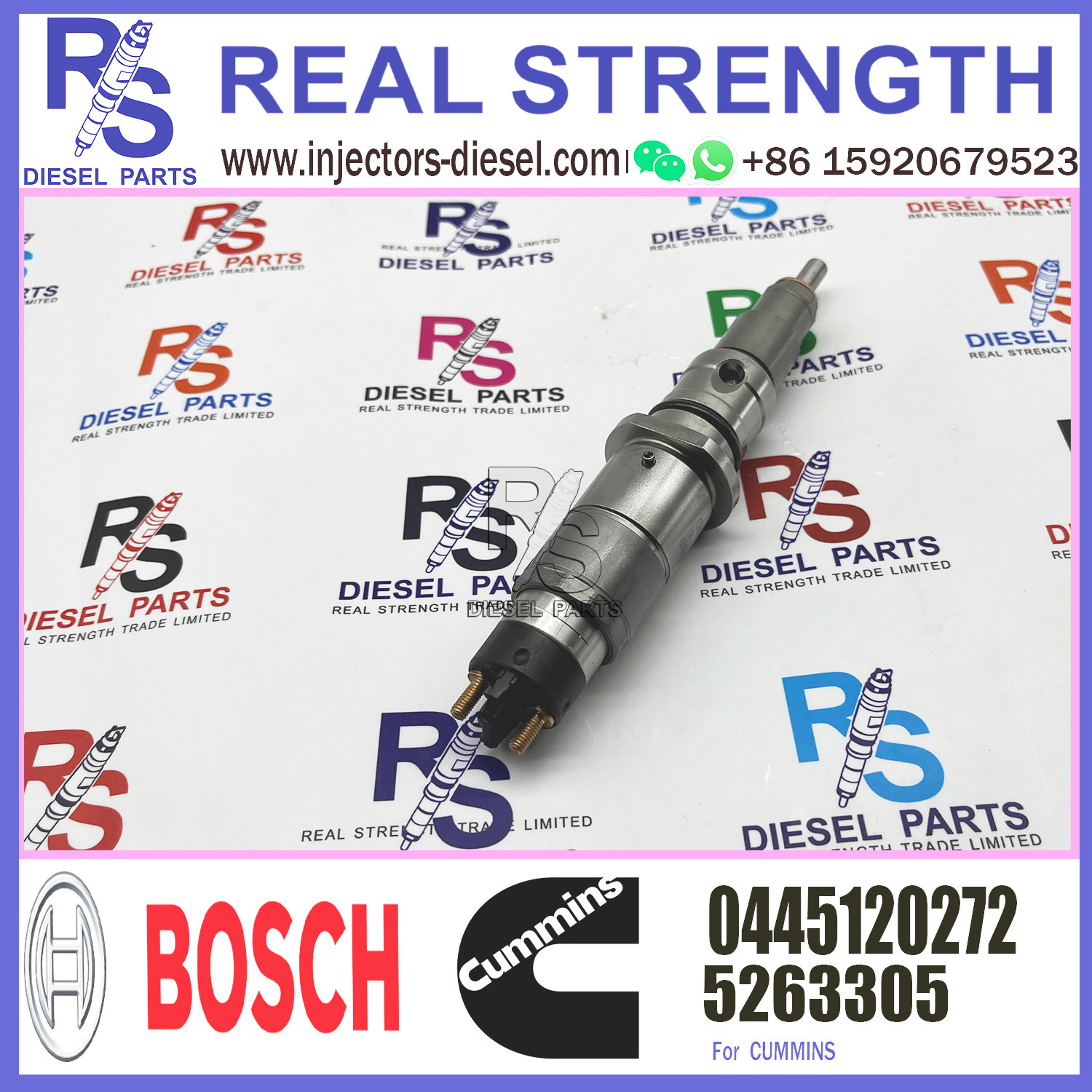 High Quality Diesel Fuel Injector 5263305 0445120272 For QSL8.9 QSC8.3 Engine