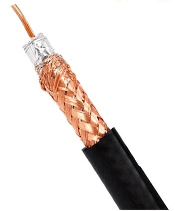 Black Flexible Coaxial Cable For CCTV Camera DVR Security System Surveillance