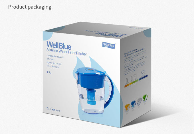 WellBlue Alkaline Water Pitcher with High PH Level 8 ~ 10 and ORP - 180 MV