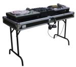 Black Laptop Dj Flight Case Desk With Fold Out Legs