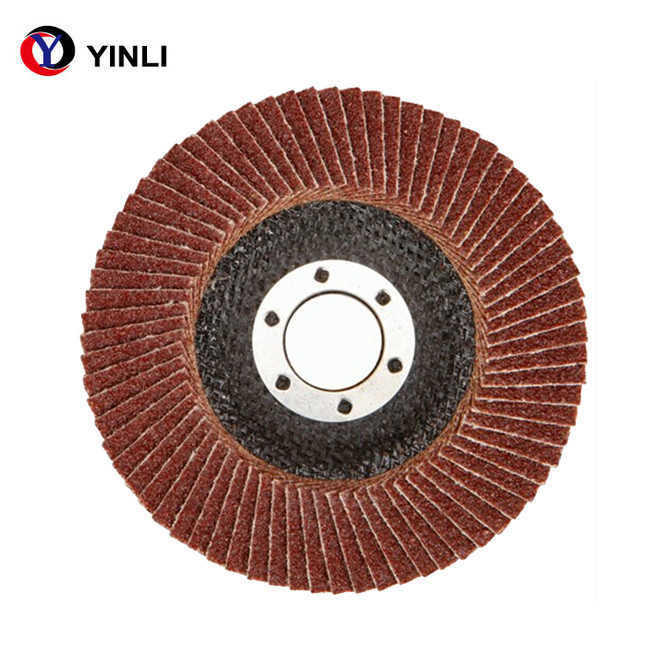 Red Aluminium Oxide Flap Disc 4.5 flap disc 60 grit For Polishing Sheet Metal