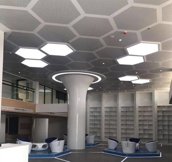 462x462x462x462x462x462 Perforated Aluminum Metal Ceiling Hexagonal Ceiling Tile