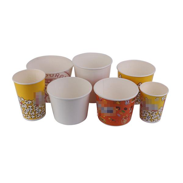 Food Grade Disposable Paper Food Buckets Popcorn Bucket 150oz Fried Chicken
