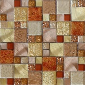 Quality 300x300mm mosaic kitchen wall tiles,backsplash mosaic tile,golden color wholesale
