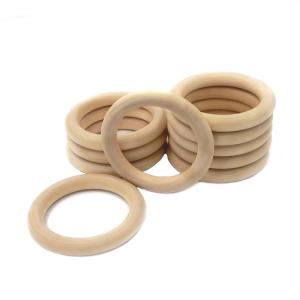 Quality Bracelet DIY 55mm Wooden Teething Toy Beech Wood Teething Rings wholesale
