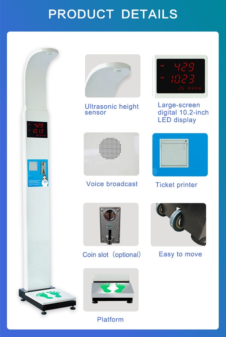 Automatic Printing Body Height And Weight Camry Bmi Scale Health Machine