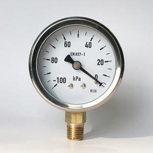 Quality PC Lens 63mm Pressure Gauge 100 KPa SS304 Stainless Steel Pressure Gauge wholesale