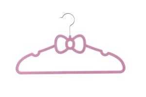 Quality Contoured Shoulder Anti Slip Hanger , Pink Velvet Coat Hangers wholesale