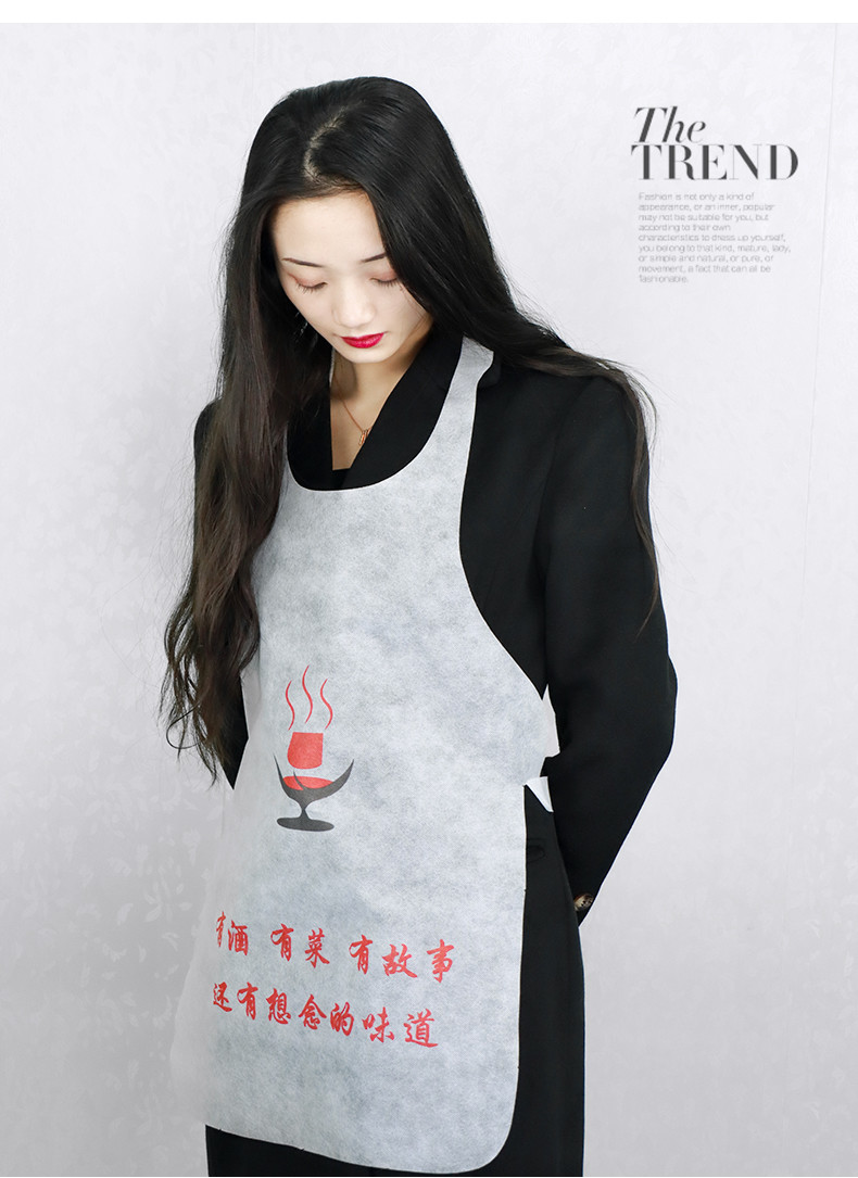 Kids Adults Kitchen Cooking Disposable Non Woven Apron Adjustable Custom Design