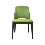 Green PU Leather upholstered Mustard Dining Chair For Restaurant Hotel Furniture