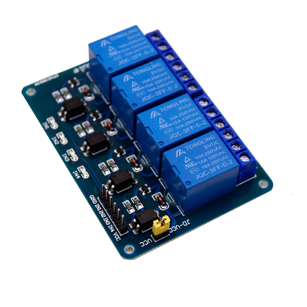 4 relay module with optocoupler, relay control panel with indicator light 12V